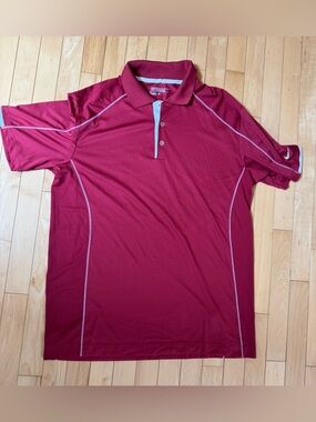 NikeGolf Tour Performance DRI-FIT Golf Polo  Crimson Red Mens Large Excellent